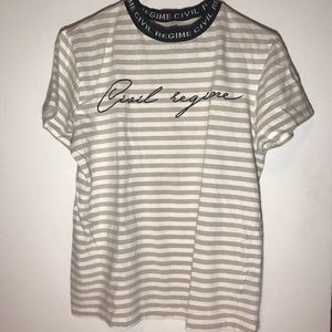 Striped Civil Regime Tee Size Small